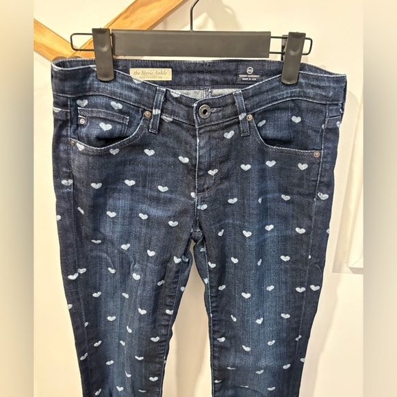 AG- HEART PATTERN STEVIE ANKLE SLIM STRAIGHT JEANS - Picture 8 of 11